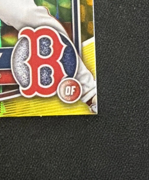 Refrator geométrico amarelo Bowman Chrome Bcp-167 Roman Anthony 2025 /75 Red Sox - Imagem 4 de 4
