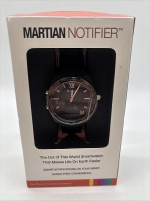Martin Notifier Smartwatch - New Open Box Missing Front Cover On Plastic Box