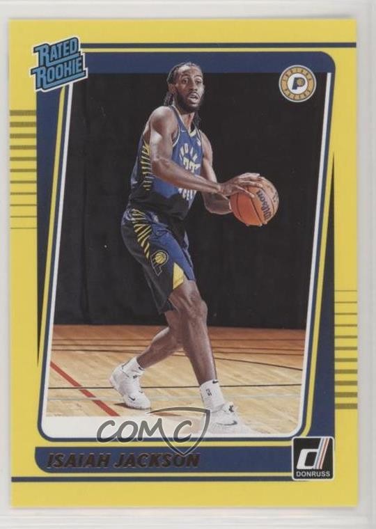 2021-22 Panini Donruss Rated Yellow Flood Isaiah Jackson #217 Rookie RC 0w8