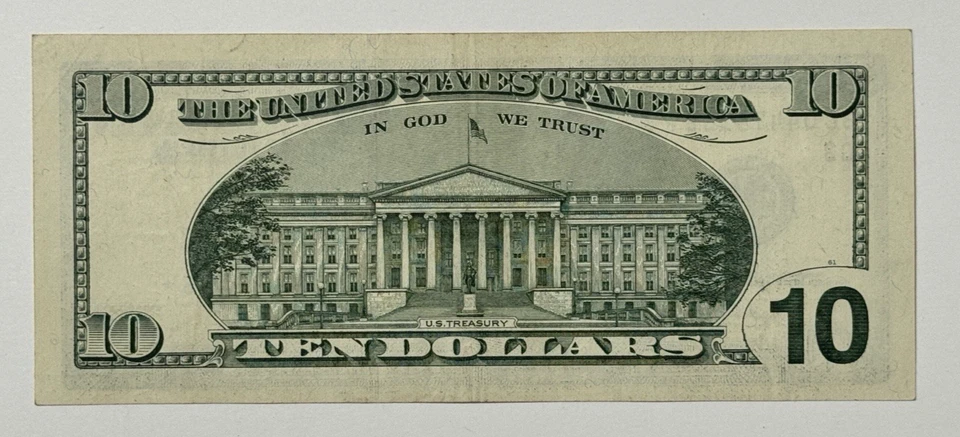 1999 $10 Federal Reserve Note ~ STAR NOTE - Image 2 of 2