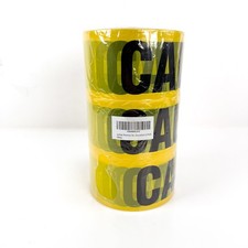 Premium Yellow Caution Tape 3 inch x 1000 feet 3 Pack New Sealed