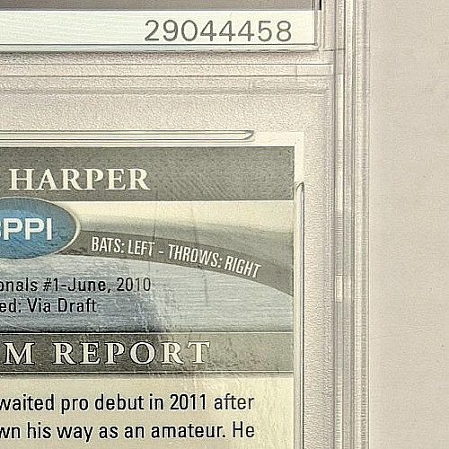 2011 Bowman Platinum Bryce Harper X-Fractor #BPP1 PSA 9 MINT Prospect RC view 11