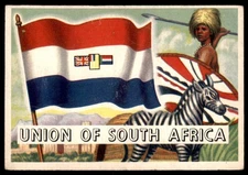 1956 TOPPS Flags Of The World UNION OF SOUTH AFRICA #9