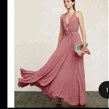 Reformation Pink Maxi Dress Size Large 