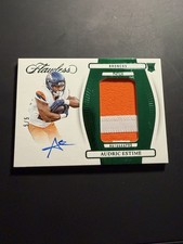 AUDRIC ESTIME 2024 PANINI FLAWLESS FOOTBALL ROOKIE PATCH AUTO EMERALD 5/5