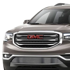 For GMC Acadia 17-23 1-Pc Chrome Polished 8x6 mm Horizontal Billet Bumper Grille