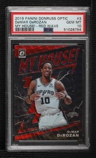 2019 Donruss Optic My House! Red Wave Prizm DeMar DeRozan #3 PSA 10 GEM MT 02zh