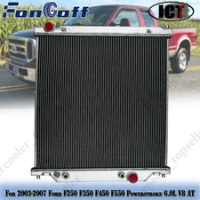 Aluminum Radiator For 03-07 Ford F250 F350 F450 F550 Powerstroke 6.0L V8 AT