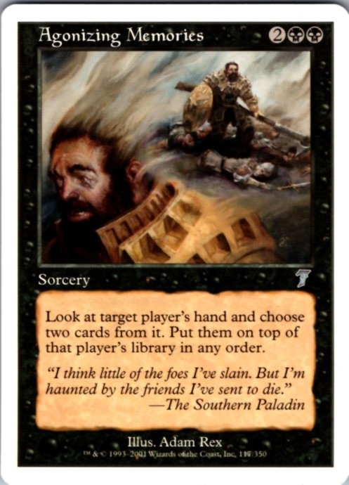 Agonizing Memories 117 Uncommon 7th Edition Magic: The Gathering Lightly Played