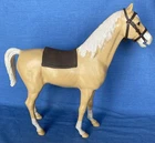 Marx Johnny West Palomino Thunderbolt Horse Tan White 1973 w/ Bridle & Blanket