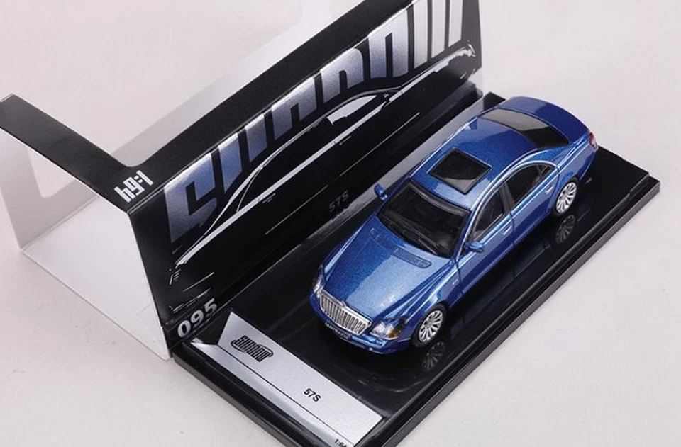 SHADOW 1/64 escala Maybach 57S modelo de carro fundido azul coleção de brinquedos presente novo na caixa - Imagem 4 de 4