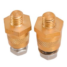 1pair Battery Pole Adapter Brass Terminal Connector M8 Thread Adapter w/ Bolts