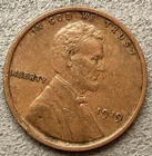 1919p  ~ Lincoln Wheat Cent - [VF/EF] Very Fine/ Extremely Fine ~ B549