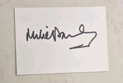 Mike Brearley England Cricket Signed Neat Index Card Autograph Test Captain 