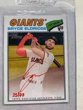 2026 Topps Heritage Bryce Eldridge RC Red Ink On Card Auto /77 Giants SSP