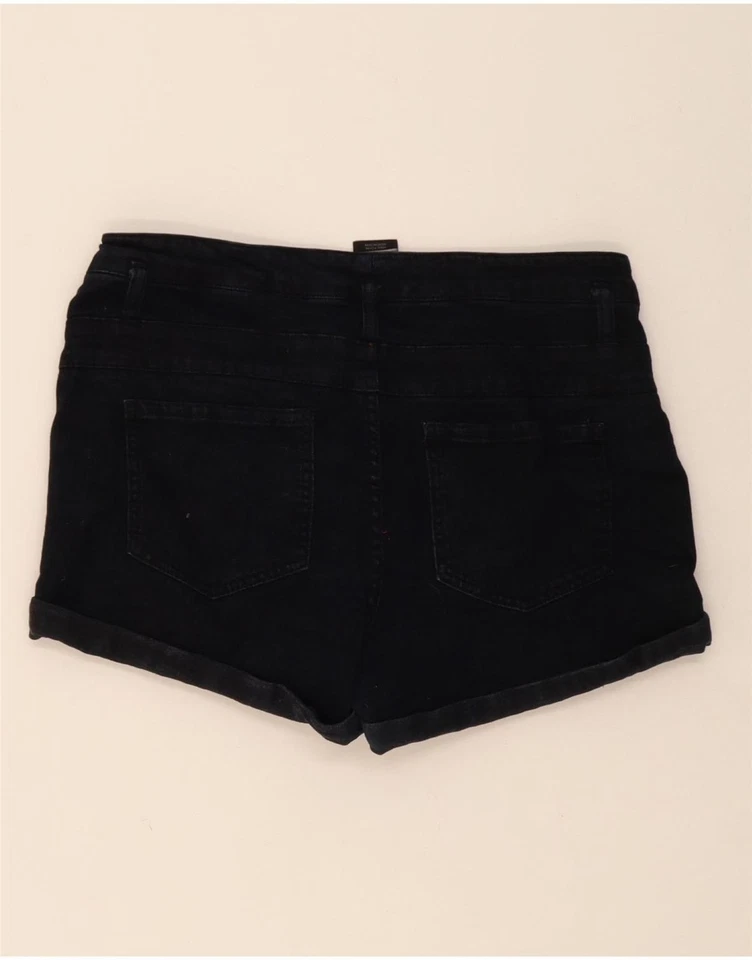 MOSSIMO Womens High Waist Denim Shorts US 14 XL W32  Navy Blue Classic CH14 — 第 2/3 张图片