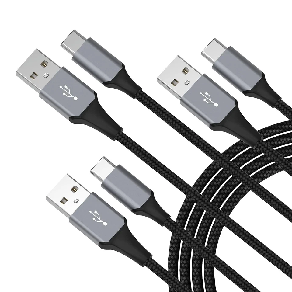 UltraDurable 3-Pack USB-C Charging & Data Cables — Fast, Tangle-Free, Nylon B... - Image 3 of 4