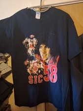 T-shirt Super Sic 58 Gildan cotone pesante L moto corsa