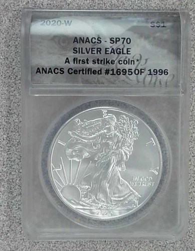 2020-W BU 1 oz. .999 American Silver Eagle ANACS SP70 (695)