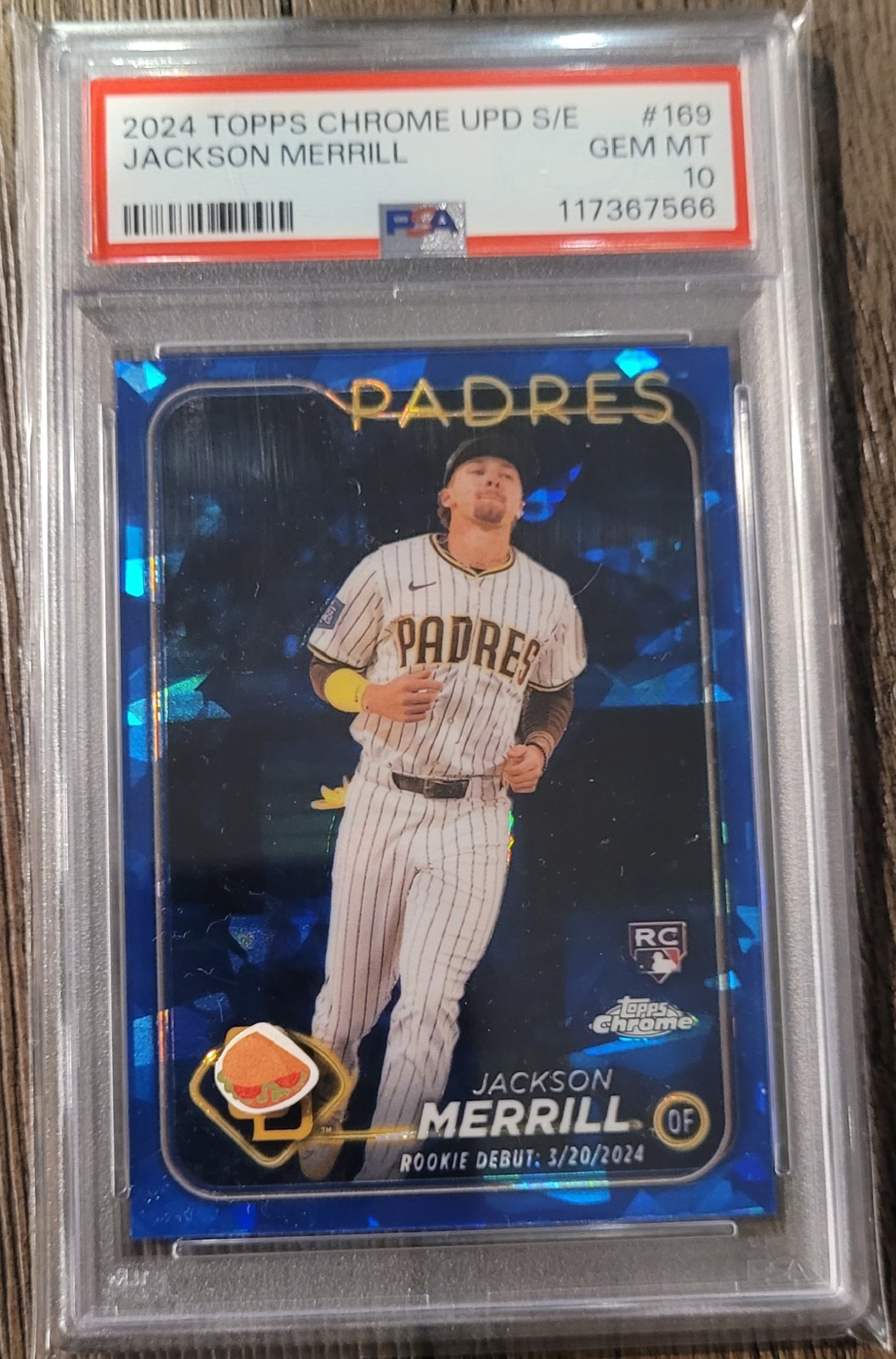 2024 Topps Chrome Update S/E Jackson Merrill #USCS169 PSA 10 Sapphire Gem Mint