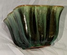 Square Ornamental Ceramic Bowl - Green & Black glazing - Perfect Condition — photo 2