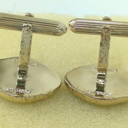 Vintage Burberrys London Silver925 Cufflinks & Tie Clip Set