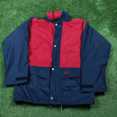 Vintage Helly Hansen Jacke Herren Medium Full Zip Windbreaker Helly-tech Snap *