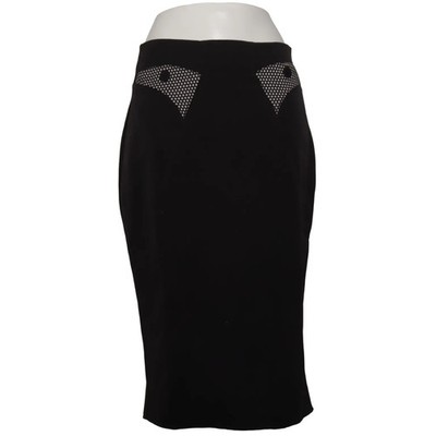 Miss Candyfloss, Rock, Größe: L, Schwarz/Weiß, Elasthan/Polyester/Viskose #vVW