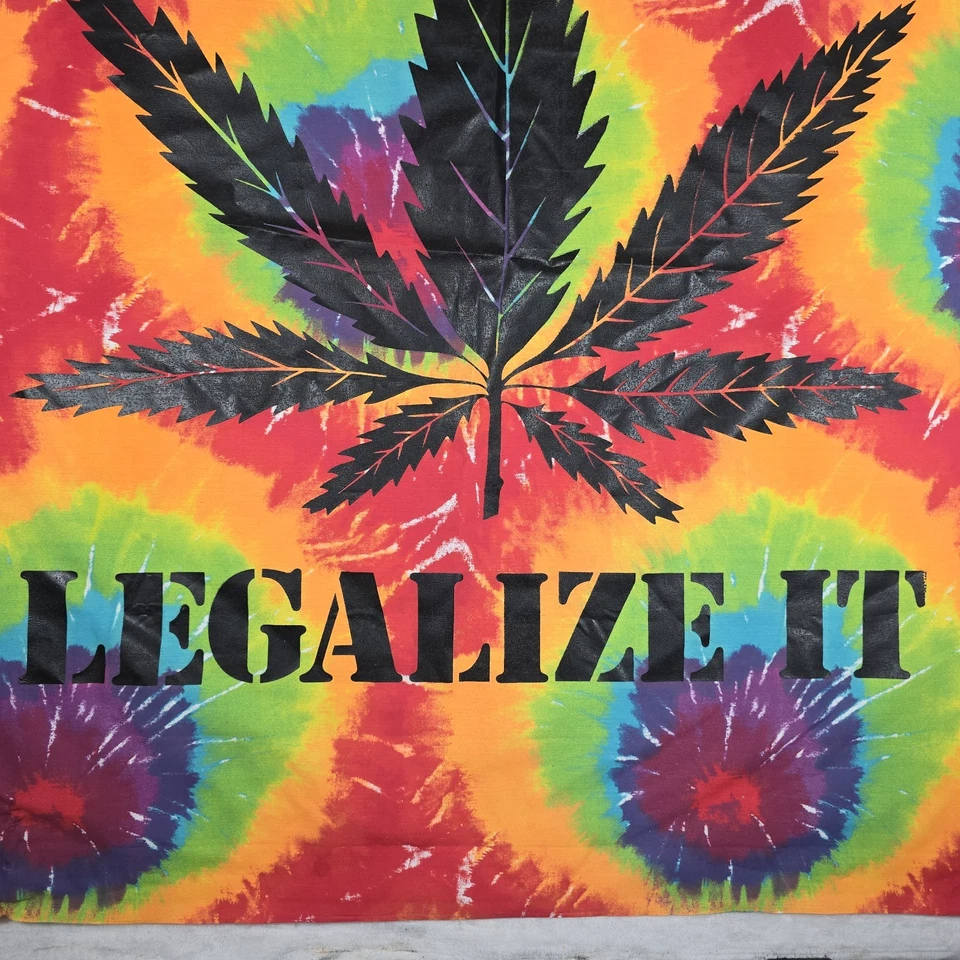 Tapiz de tela tie dye legalizarlo decoración colgante de pared 45x37 hoja de maceta de marihuana Foto 3 de 4