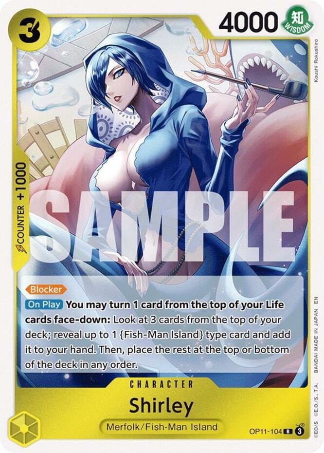NM-Mint, English One Piece Shirley - OP11-104 - R - Foil A Fist of Divine Speed