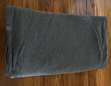 EUC Knit King Duvet Cover, Button Close, Polyester Blend, Dark Gray