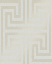Vliestapete Metallic Greek Key - Vlies - Beige