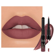 1Pcs Red Brown Matte Lip Liner  Liquid Lipstick Stain Makeup Set for Women, Red