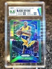 2019-20 Panini Prizm #8 KOBE BRYANT Green Prizm HGA 9.5 Gem Mint! Lakers!