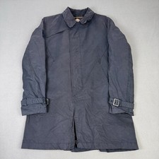 Pretty Green Coat Mens Small Navy Mac Trench Jacket Mods Liam Gallagher Casual