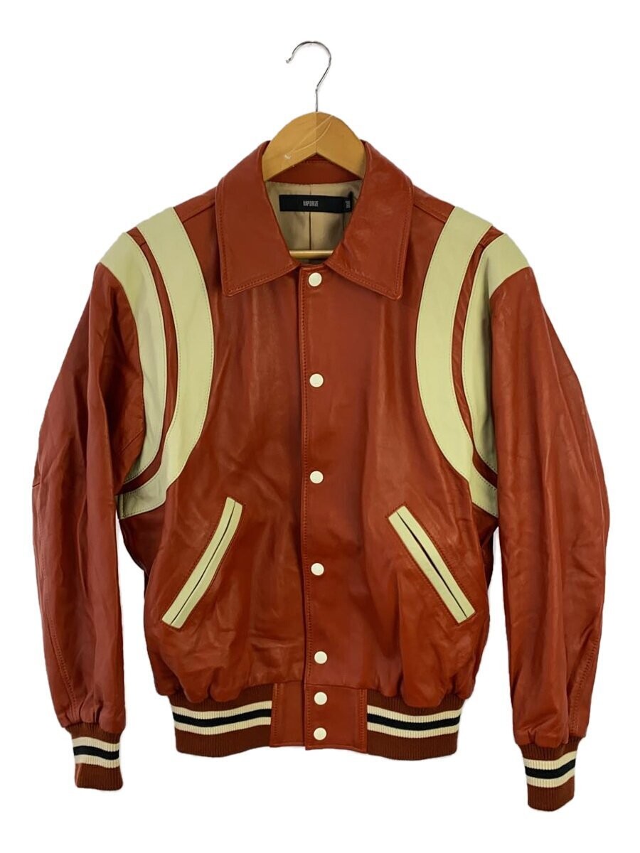 Vaporize Sheepskin Leather Blouson Jacket in Brown Size S 11-18-0364-052 2296  