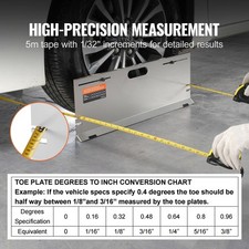 Wheel Alignment Tool Toe Plates 2pcs Stainless Steel Angle Gauge Rods Tape Set Wheel Alignment Tool Toe Plates 2pcs Stainless Steel Angle Gauge Rods Tape Set