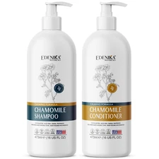 Edenika Chamomile Shampoo & Conditioner Set, Calming & Nourishing Hair Care 16oz