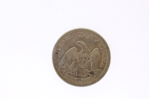 1857 Seated Liberty Quarter 25C Coin - VF - 90% Silver - Picture 4 of 8