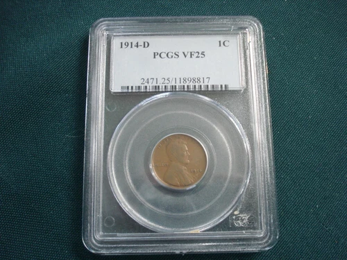 1914-D Lincoln Cent PCGS VF 25 Lincoln Wheat Cent