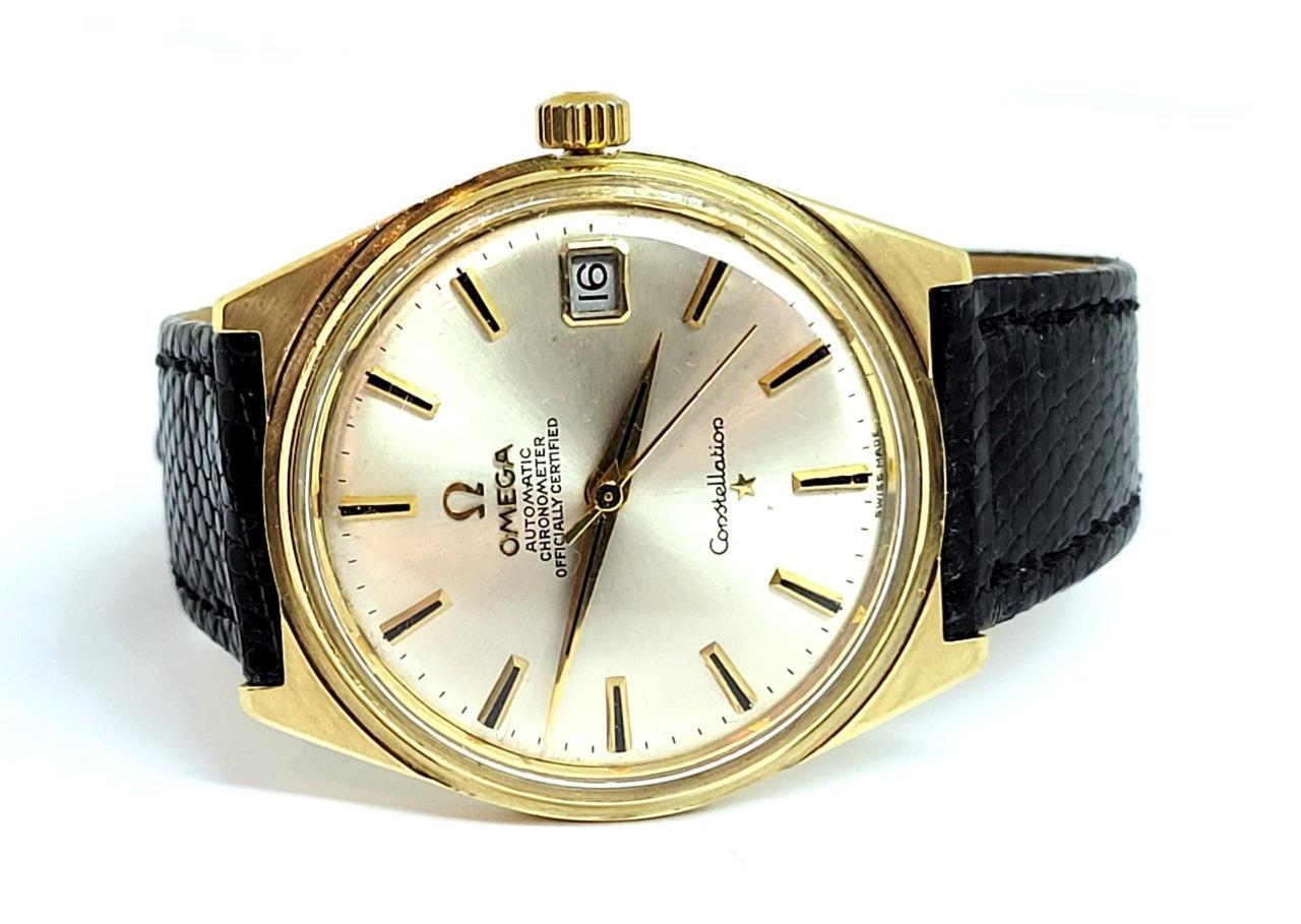 Vintage Solid 18k Gold OMEGA CONSTELLATION Automatic Watch Cal 564* 168015 RARE image 4