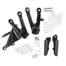 Rider Driver Front Footrests Foot Pegs Bracket Fit For Honda CBR1000RR 04-07 New
