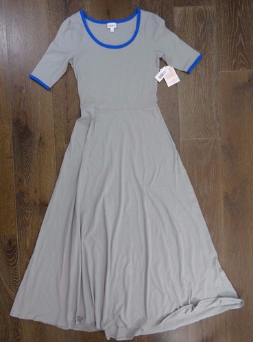 Neu mit Etikett Lularoe Kleid Ana Maxi grau Damengröße M - Bild 5 von 11