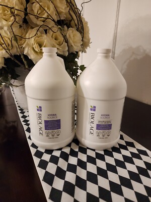 Biolage Hydrasource Shampoo & Detangling Solution Gallon 128 oz Duo