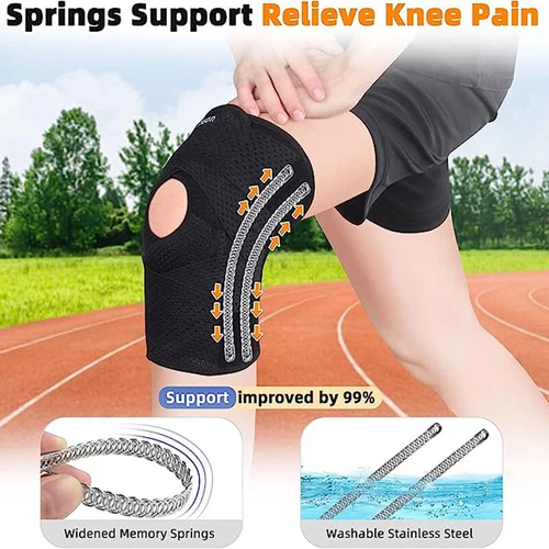 Sport Kniespange Kompressionsärmel Meniskus Unterstützung Gelenkschmerzen Arthritis Linderung - Bild 4 von 27