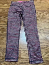 RBX Yoga Active Capri Pink Striped Colorful Size Small Leggings S