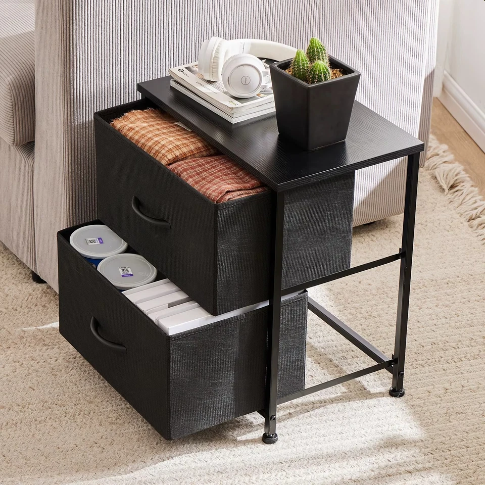 JHK Nightstand Bedside Coffee Sofa Tea Table Storage Closet Chest Display - Image 2 of 4