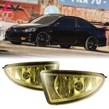 For Honda Civic 2004-2005 Yellow Lens Pair Bumper Fog Lights Lampswiringswitch