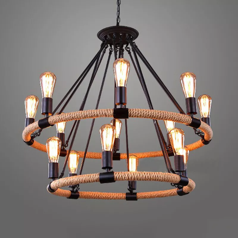 Large round sale hanging light fixture