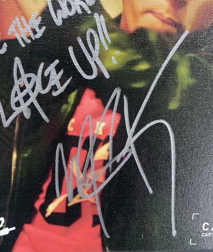 Machine Gun Kelly MGK Signed Autographed 12x12 Canvas Lace Up Psa/Dna Coa - Picture 3 of 5
